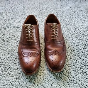 Warfield Grand Mens Roy Wing Tip Oxford Brown Shoe